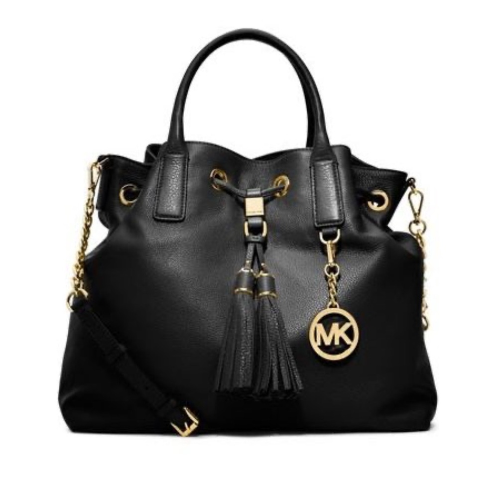 MICHAEL Michael Kors Black Pebble Leather Camden Bag